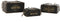 Opslagdozen Home ESPRIT Zwart Sparrenhout 38 x 24 x 20 cm 3 Onderdelen