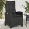 vidaXL - Tuinstoelen - 2 - st - verstelbaar - met - kussens - poly - rattan - zwart