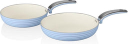 Swan Koekenpannen - Set van 2 - Blauw