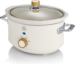 Swan Nordic Retro Slowcooker - 3,5 Liter Inhoud - Wit