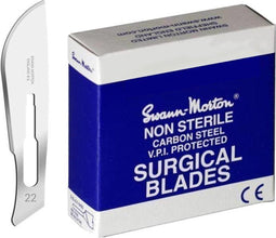 Swann Morton mesjes niet steriel nr 22 Swann Morton - RVS - Past op houder nummer 4 - Nummer 22