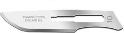 Swann Morton Skalpelmesjes no. 10 /100 st. Swann Morton Niet steriel RVS