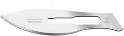 Swann Morton Skalpelmesjes no. 24 / 100 st. Swann Morton Niet steriel RVS