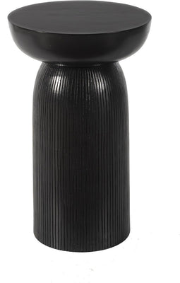 Swazi-bijzettafel/kruk-mangohout-zwart