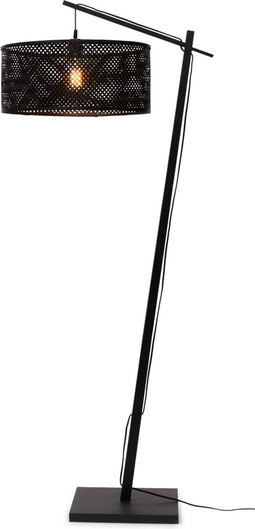 GOOD&MOJO Vloerlamp Java - Bamboe Zwart - 75x50x176cm - - Staande lampen voor Woonkamer - Slaapkamer