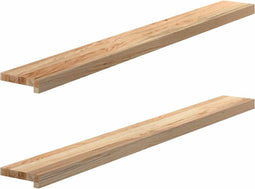 vidaXL - Vensterbanken - 2 - st - onbehandeld - 140x15x2 - cm - massief - eikenhout