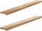 vidaXL - Vensterbanken - 2 - st - onbehandeld - 140x15x2 - cm - massief - eikenhout