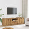 vidaXL - Tv-meubel - 140x35x40 - cm - bewerkt - hout - artisanaal - eikenkleur