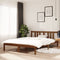 vidaXL - Bedframe - massief - hout - honingbruin - 135x190 - cm