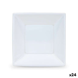 Bordenset Algon Plastic 18 cm 6 Onderdelen (24 Stuks)