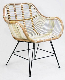 Sweet Living Rotan Kuipstoel Naturel - 69x67xH79 cm