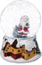 Sweeuwbol Kerstman op - 10 cm dia - Snowglobe - Muzikaal