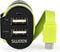 Sweex - Sweex CH-023BL Autolader 3-uitgangen 6 A 2x Usb / Micro-usb Zwart/groen - 30 Dagen Niet Goed Geld Terug