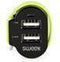 Sweex - Sweex CH-023BL Autolader 3-uitgangen 6 A 2x Usb / Micro-usb Zwart/groen - 30 Dagen Niet Goed Geld Terug