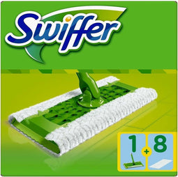 Swiffer Floor Dry Starterkit - 1 vloerwisser & 8 sweeper navullingen