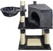 SWIFTY Krabpaal - 55 x 40 x 138 cm - Donkergrijs - 3 platforms, 1 zitstok, 1 nis, krabpalen