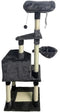 SWIFTY Krabpaal - 55 x 40 x 138 cm - Donkergrijs - 3 platforms, 1 zitstok, 1 nis, krabpalen