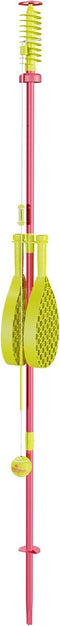 Swingball Classic - Tennispaal met All Surface Basis - Met Rackethouder & Grondspies - Rood/Geel