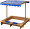 SwingKing Swingking Houten Zandbak met Waterbakken en Afdekzeil