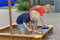 SwingKing Swingking Houten Zandbak met Waterbakken en Afdekzeil