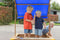 SwingKing Swingking Houten Zandbak met Waterbakken en Afdekzeil