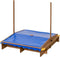 SwingKing Swingking Houten Zandbak met Waterbakken en Afdekzeil