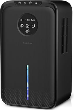 Swinkle® Luchtontvochtiger en Luchtreiniger - Ontvochtigt tot 1L per Dag - Dehumidifier geschikt voor Woonkamer, Slaapkamer, Badkamer met LED Scherm