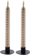 swirl led diner kaars champagne 24,5cm - 2 stuks