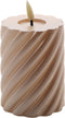 swirl led kaars champagne 10x7,5cm