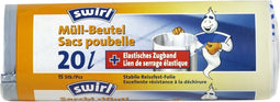 Swirl Pedaalemmerzakken met Fixeerband 20 liter 15 stuks