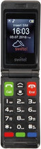 Switel M222 Comfort-inklapbare mobiele telefoon M222 met noodoproeptoets, compatibel met hoortoestel
