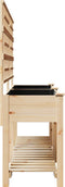 vidaXL - Tuinplantbak - met - Trellis - & - Plank - 203x53x152 - cm - Massief - Vurenhout