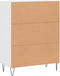 vidaXL - Dressoir - 69,5x34x90 - cm - bewerkt - hout - wit