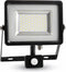 VT-50-S 50W SMD PIR SENSOR FLOODLIGHT WITH SAMSUNG CHIP COLORCODE:3000K BLACK BODY GREY GLASS