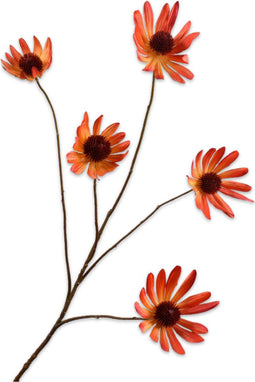 Silk-ka Kunstbloem-Zijde Rudbeckia Tak Oranje 82 cm