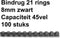 GBC - Bindrug 8mm 21rings A4 zwart 100 stuks