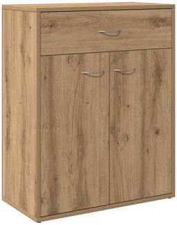 vidaXL - Dressoir - 60x30x75 - cm - bewerkt - hout - artisanaal - eikenkleurig