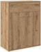 vidaXL - Dressoir - 60x30x75 - cm - bewerkt - hout - artisanaal - eikenkleurig