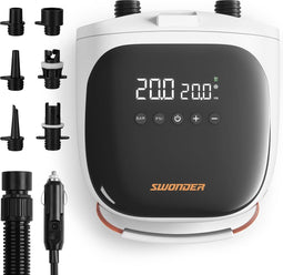 Swonder - SUP Pomp - Compacte Elektrische Luchtpomp - 30% Sneller Opblazen
