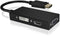 Icy Box IB-AC1031 - DisplayPort Adapter - 3-in-1 DVI HDMI VGA - Zwart