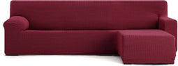 Hoes voor chaise longue met korte armleuning rechts Eysa JAZ Bordeaux 120 x 120 x 360 cm