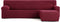 Hoes voor chaise longue met korte armleuning rechts Eysa JAZ Bordeaux 120 x 120 x 360 cm