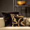 Dutch Decor Sierkussen Roxy - Katoen/Polyester - Zwart - 45x45 cm - Swirly applicatie - Kleur Raven