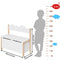 Woltu Opbergbank met Rugleuning en Speelgoedkist voor Kinderen Wit 60 x 25,5 x 55 cm