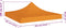 vidaXL - Partytentdak 270 g/m² - 3x3 m UV- en waterbestendig - oranje