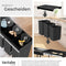 tectake® Ashlyn - Inbouw Prullenbak - 3 Vakken 3x10 L - Telescooprails - Zwart