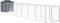 vidaXL - Hondenhok - met - dak - 117x813x123 - cm - gegalvaniseerd - staal - antraciet