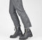 PS Poelman Leta - Dames Leren Enkellaarzen met Veters en Rits - Chunky Plateauzool 4,5 cm - Zwart