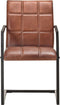 vidaXL - Eetkamerstoelen - 2 - st - echt - leer - bruin