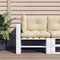 vidaXL - Palletkussens - 3 - st - stof - beige
